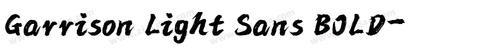 Garrison Light Sans BOLD字体转换
